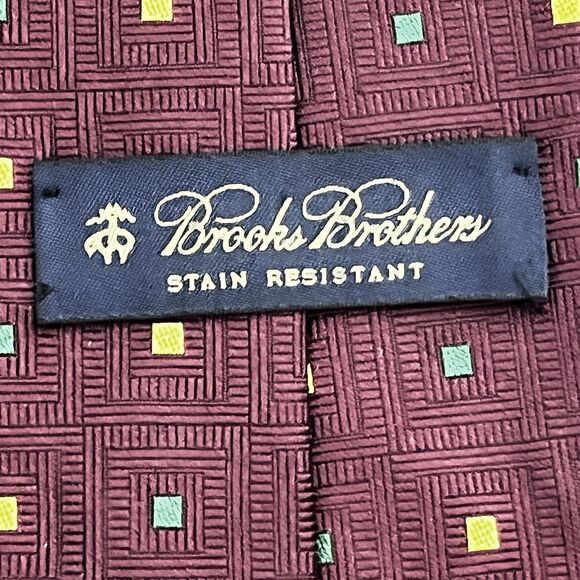Brooks Brothers Silk Tie Lot 3 Geometric Pink Classic USA Mens Neckties - Picture 10 of 16